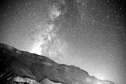 The Milky Way above La Solana de Tejeda on Gran Canaria at night